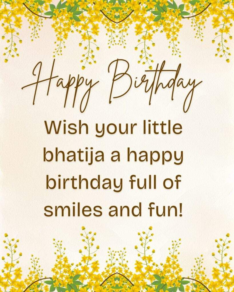 Birthday Wishes for Little Bhatija