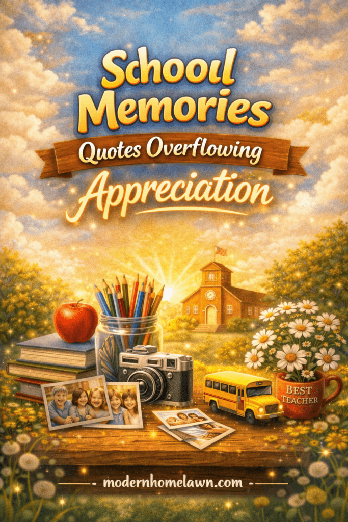 School Memories Quotes Overflowing with Appreciation