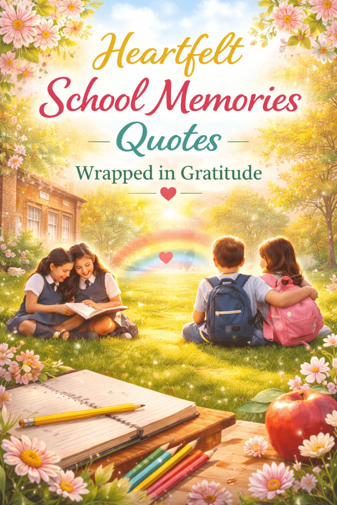 Heartfelt School Memories Quotes Wrapped in Gratitude
