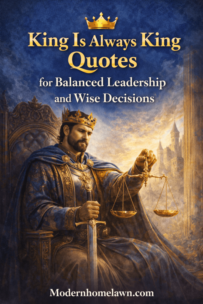 King Is Always King Quotes for Balanced Leadership and Wise Decisions