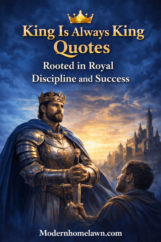 King Is Always King Quotes Rooted in Royal Discipline and Success