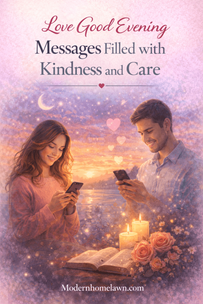 Love Good Evening Messages Filled with Kindness and Care