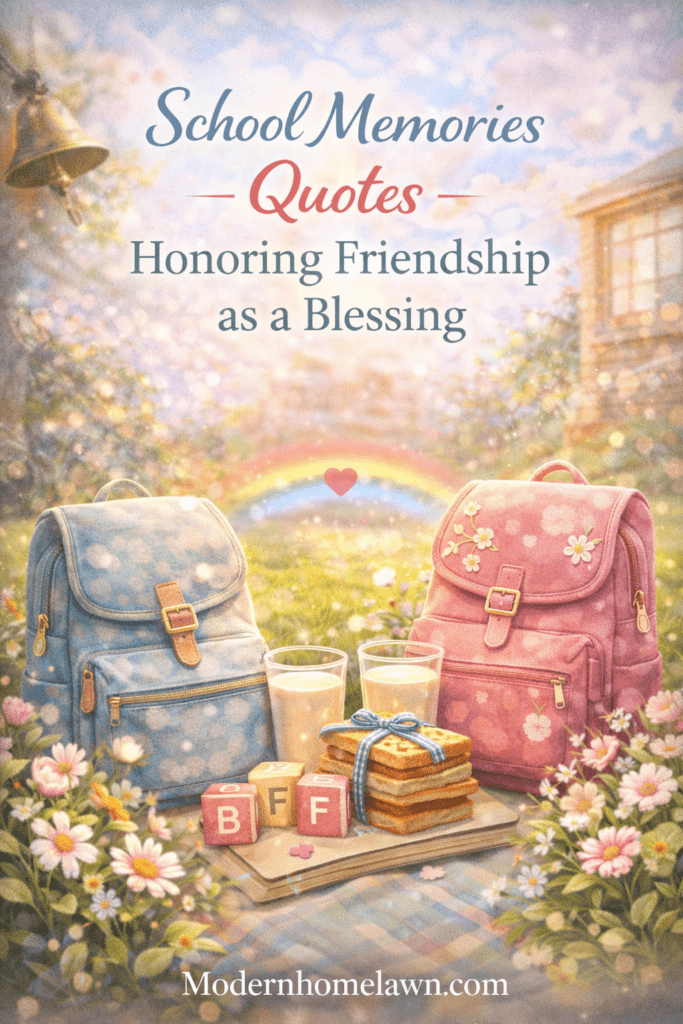 School Memories Quotes Honoring Friendship as a Blessing
