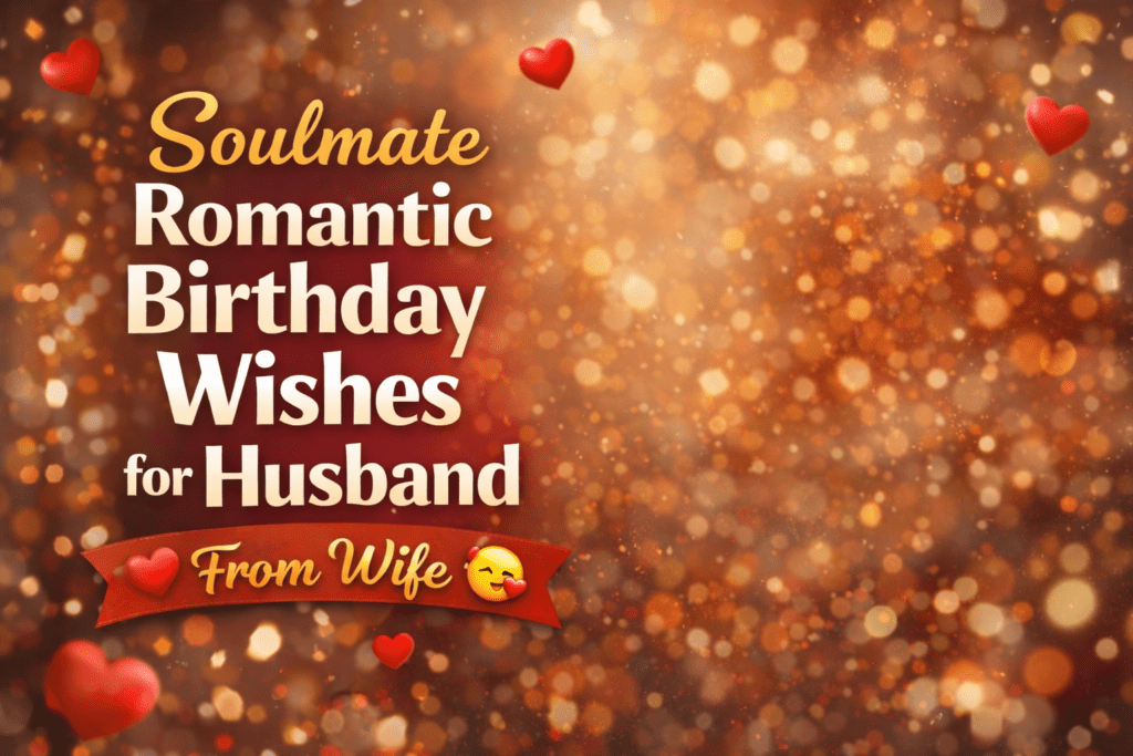 Soulmate Romantic Birthday Wishes for Husband From Wife