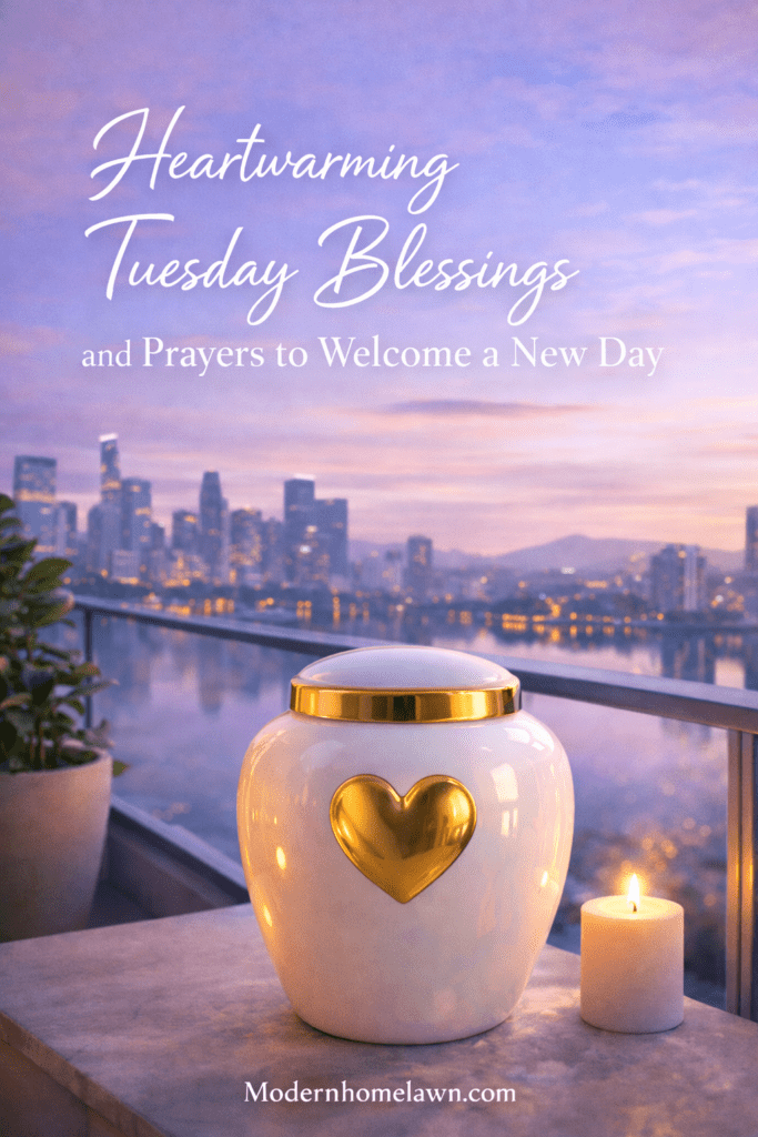 Gold Heart White Ceramic Adult Cremation Urn