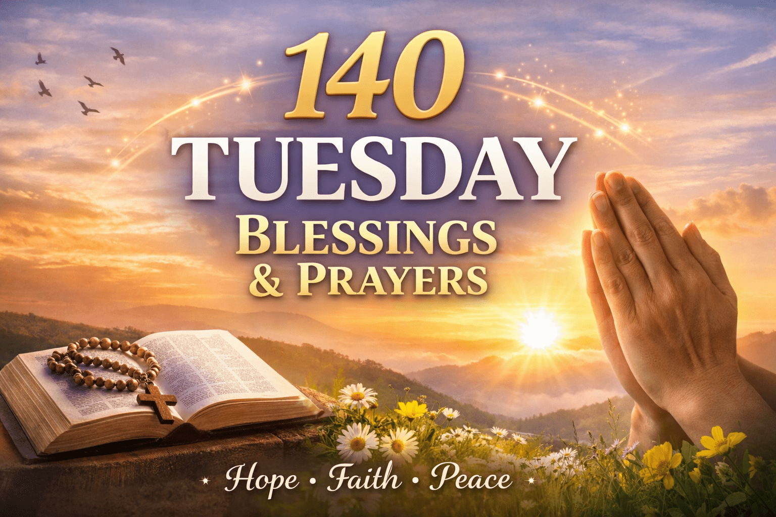 140 Tuesday Blessings and Prayers: A Gentle Outpouring of Hope, Faith, and Divine Peace